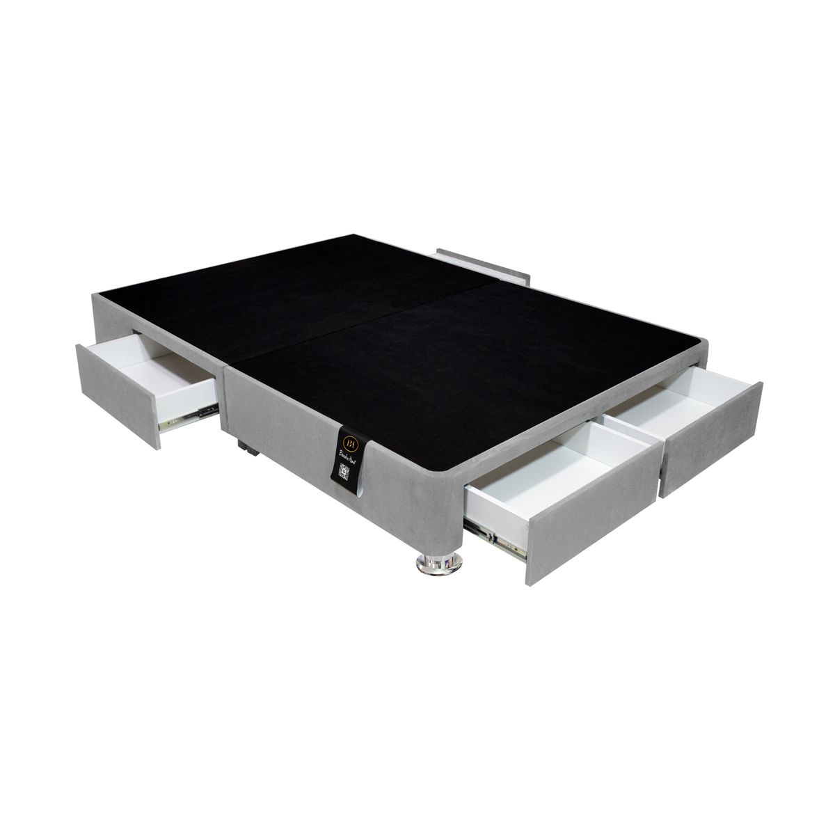 BARAKA HOME - Base de Cama Wels 4 Cajones King Europeo - Gris Claro