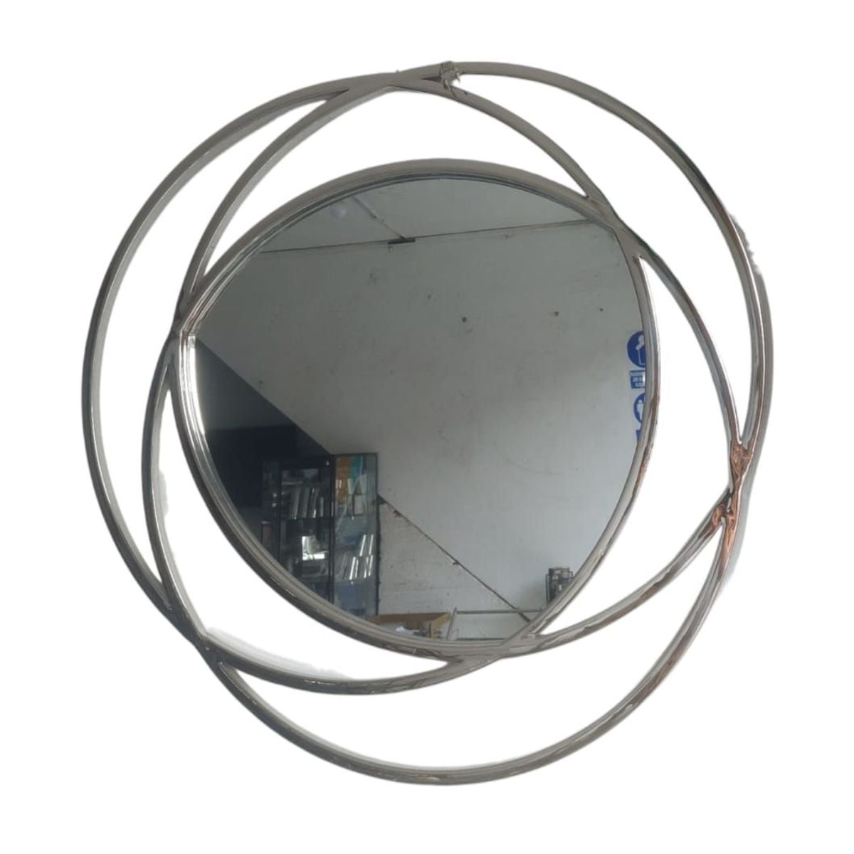 GENERICO - Espejo Átomo con Marco de Acero Inoxidable