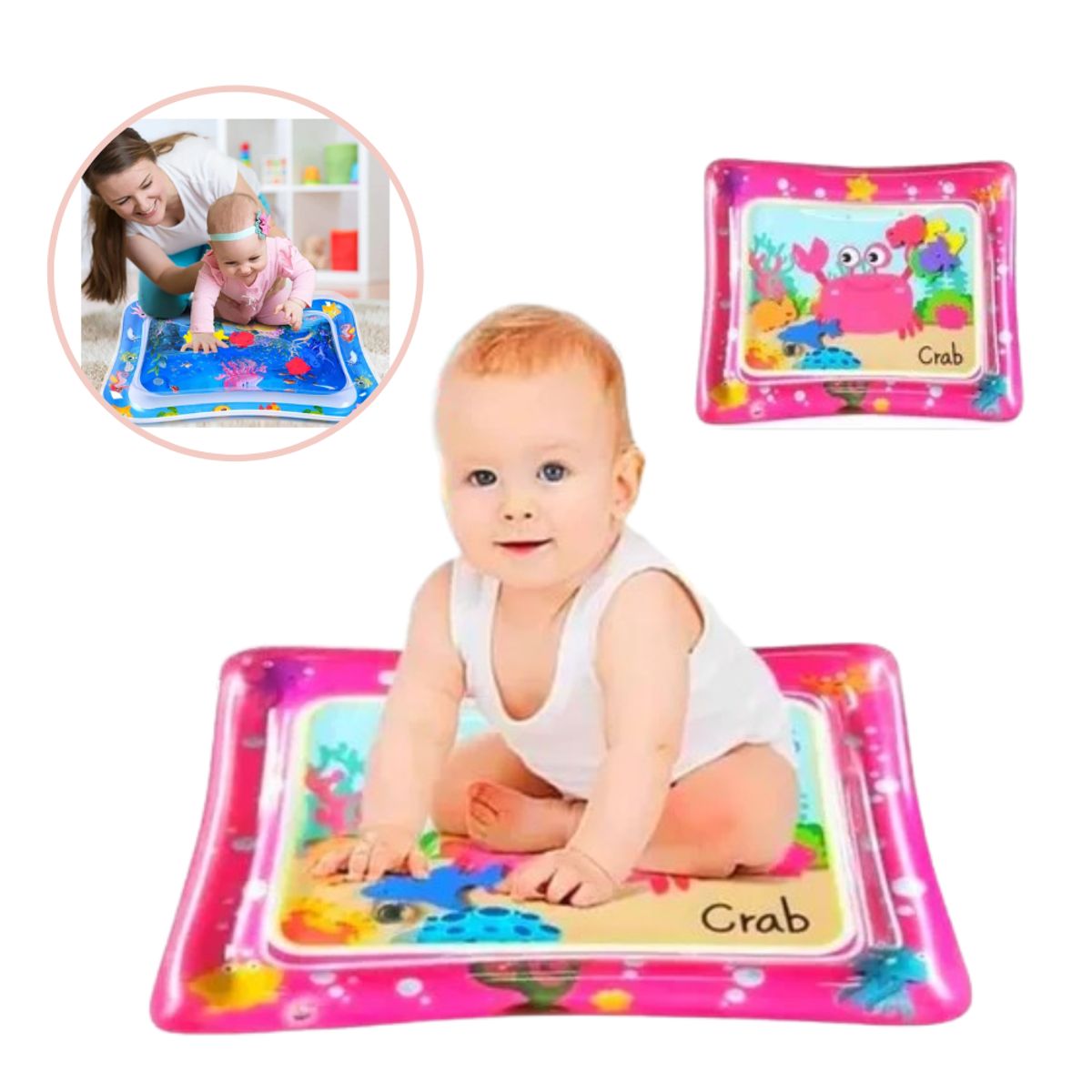 GENERICO - PISCINA ALFOMBRA DE AGUA ESTIMULACIÓN PARA BEBÉ 60X50CM