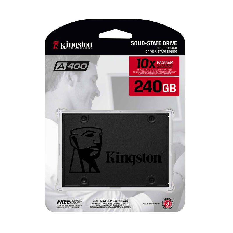 KINGSTON - DISCO DURO KINGSTON SOLIDO 240GB A400 2.5 SATA 3