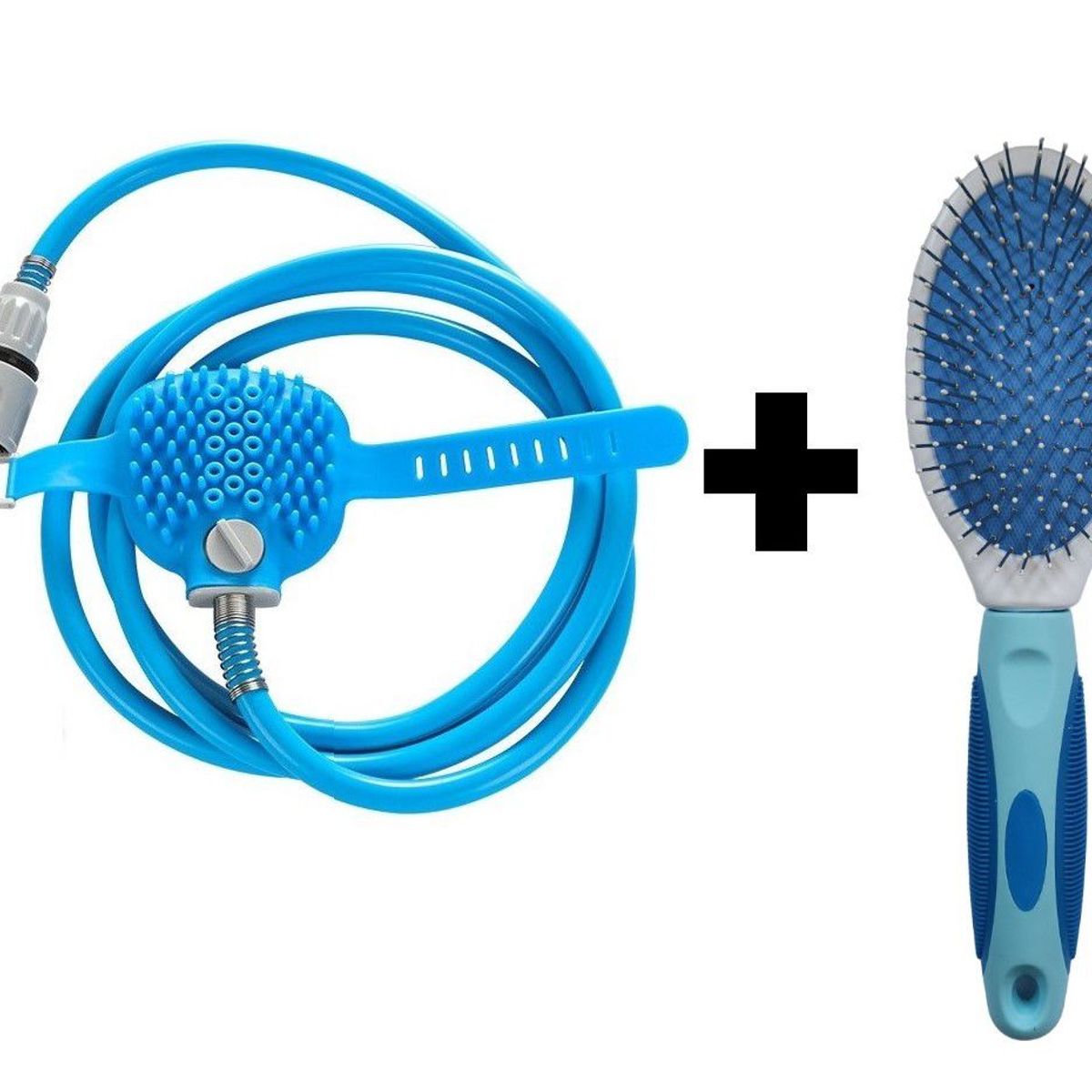 GENERICO - Kit Manguera y peine celeste