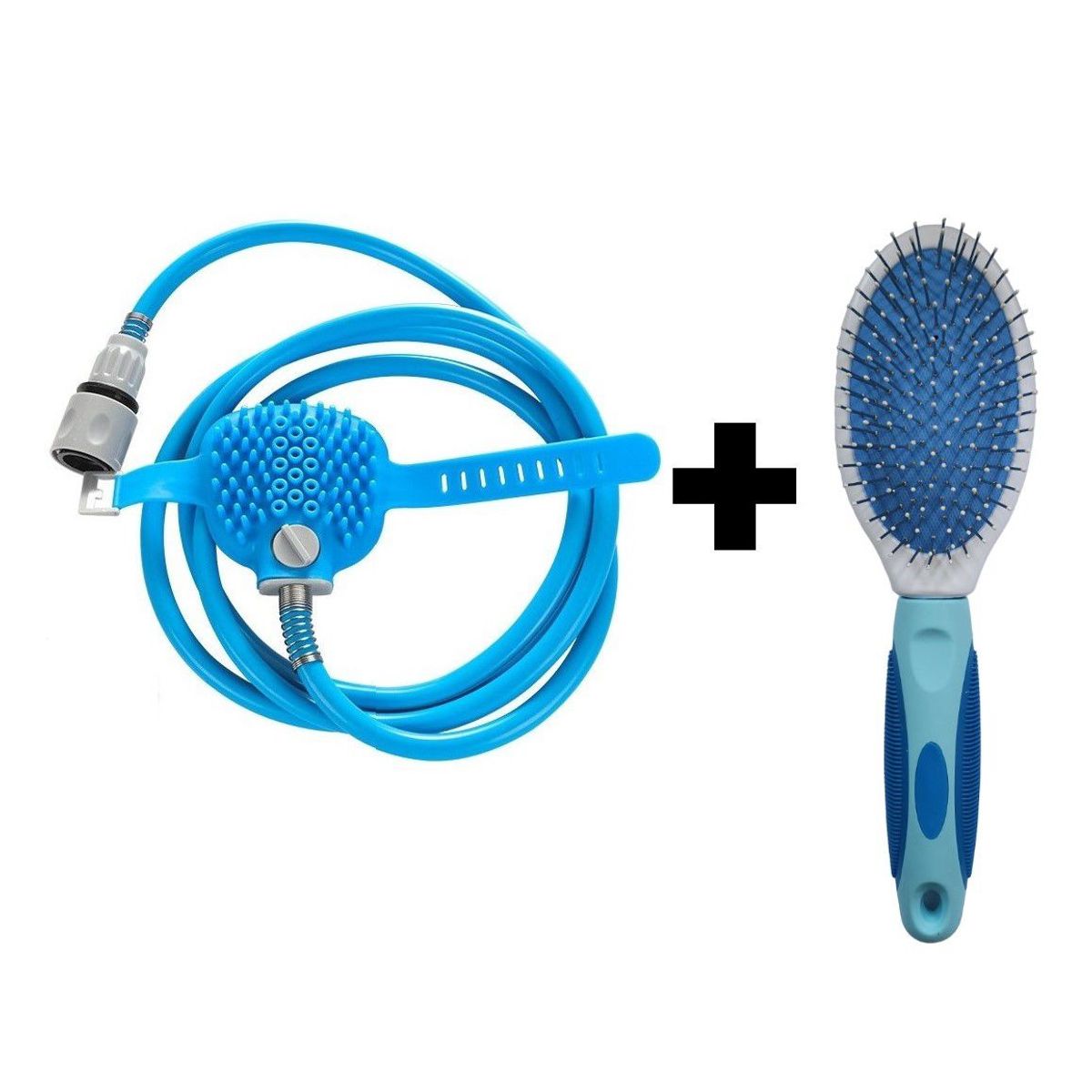 GENERICO - Kit Manguera y peine celeste