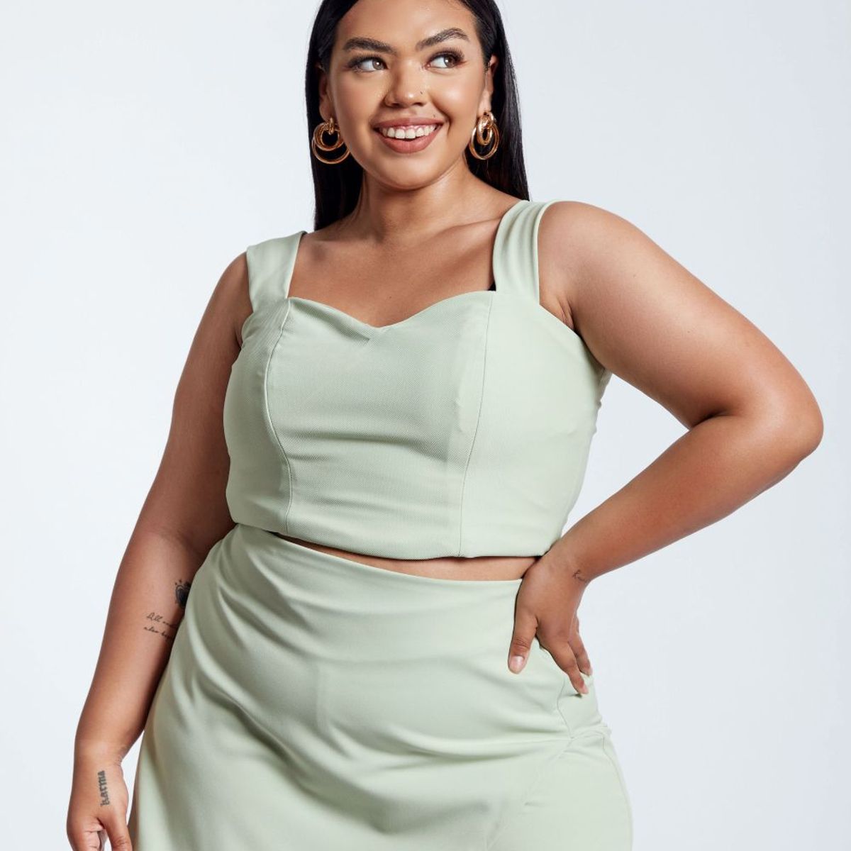 MISS LADY - Short Falda Anai - Verde agua