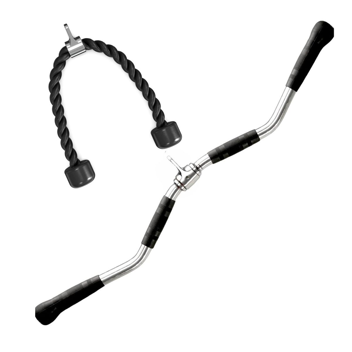 XTREME SPORT - Accesorio de Polea Barra Curl  Soga Cuerda de Triceps