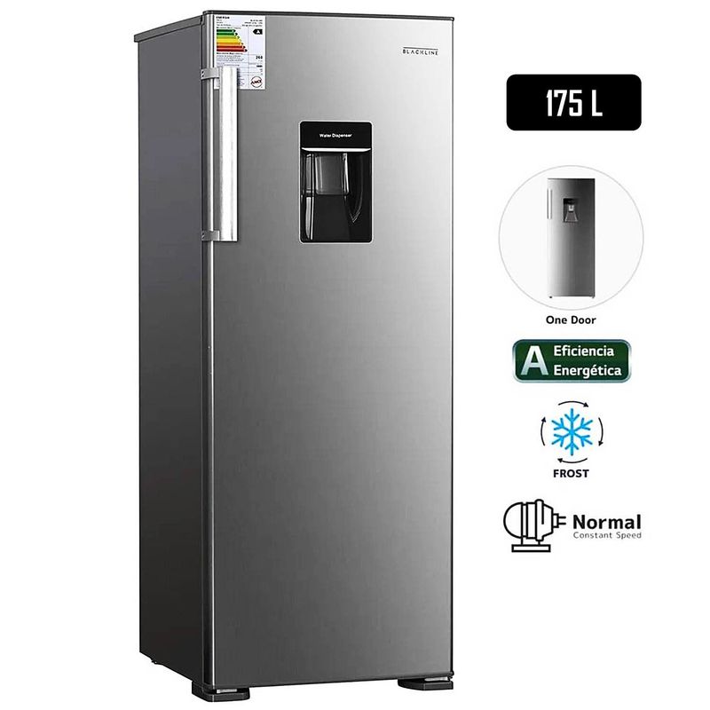 BLACKLINE - Refrigeradora Blackline 175L Frost 1PD Inox