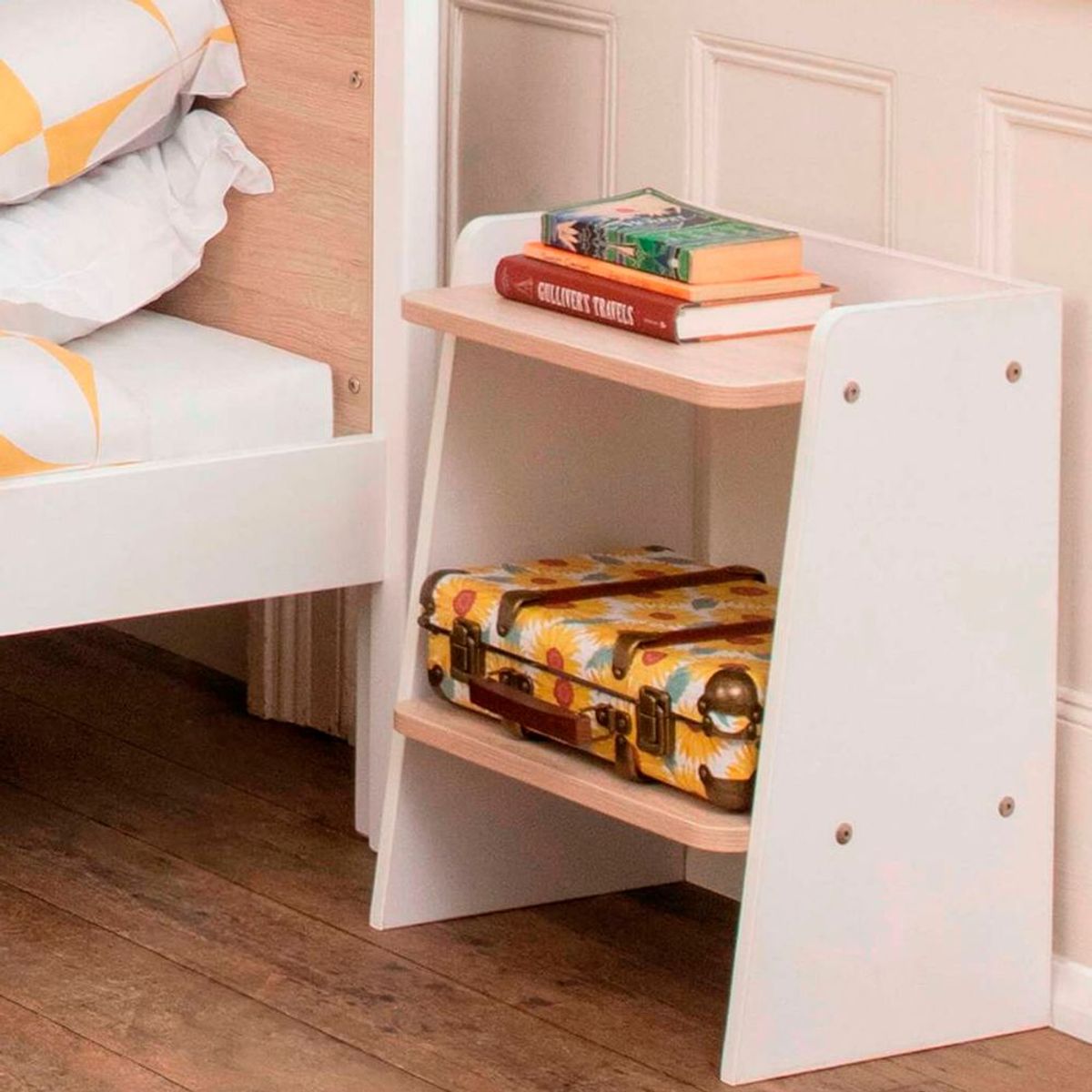 TU MESITA - Velador Infantil Dante Blanco/Natural TU MESITA