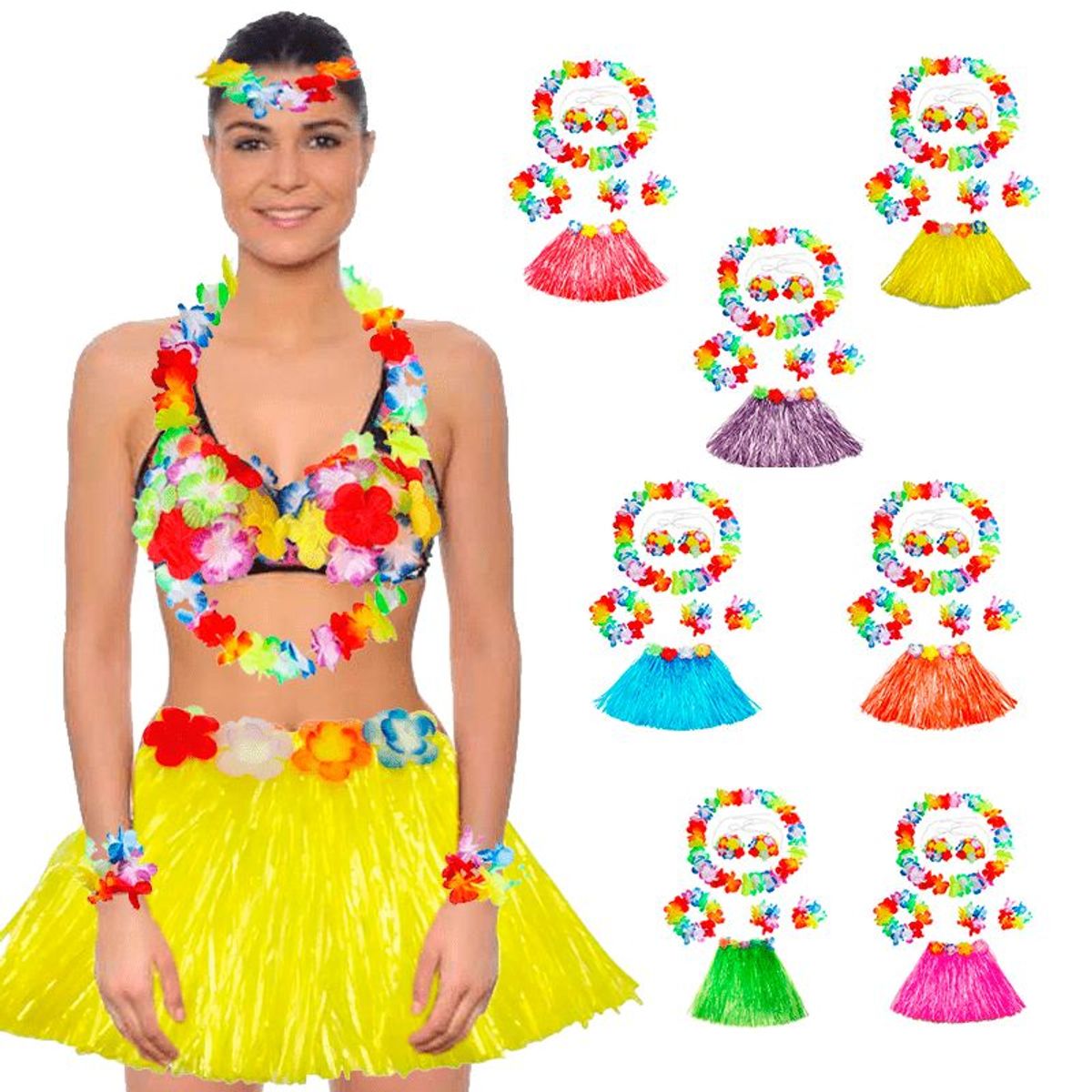 GENERICO - Kit hawaiano 5 productos para adulto