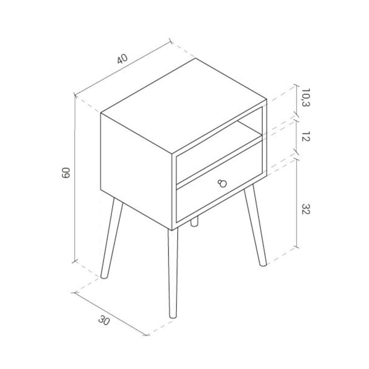 TU MESITA - Velador Vintage Pau Blanco TU MESITA