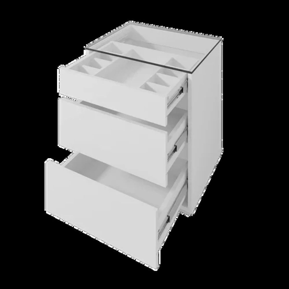 TU MESITA - Velador Moderno Yidah con Organizador Blanco TU MESITA