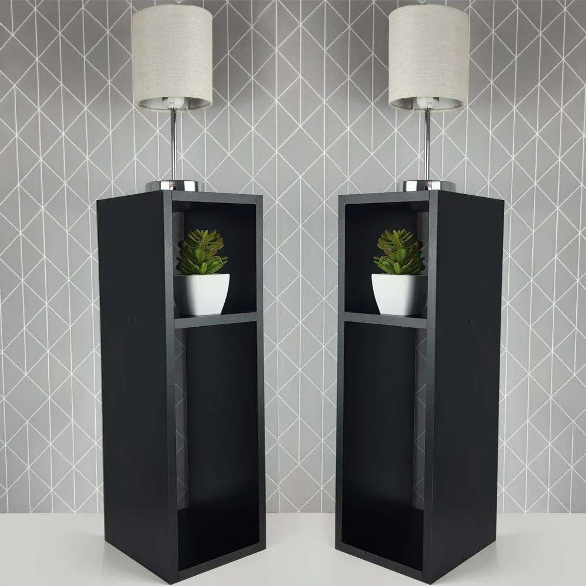 TU MESITA - Velador práctico Pascal color Negro TU MESITA