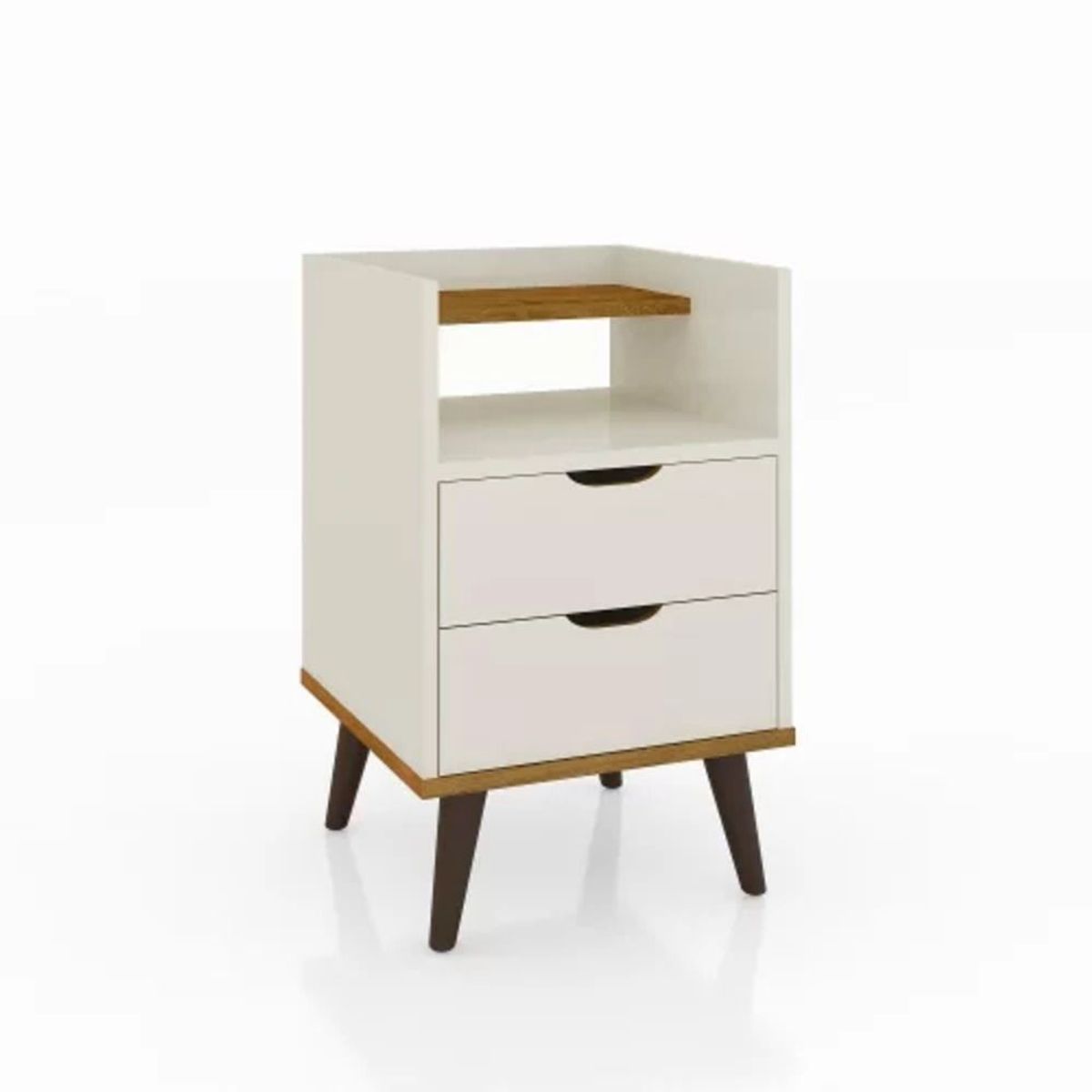 TU MESITA - Mesa de Noche multiusos 2 cajones Trinidad color Blanco TU MESITA