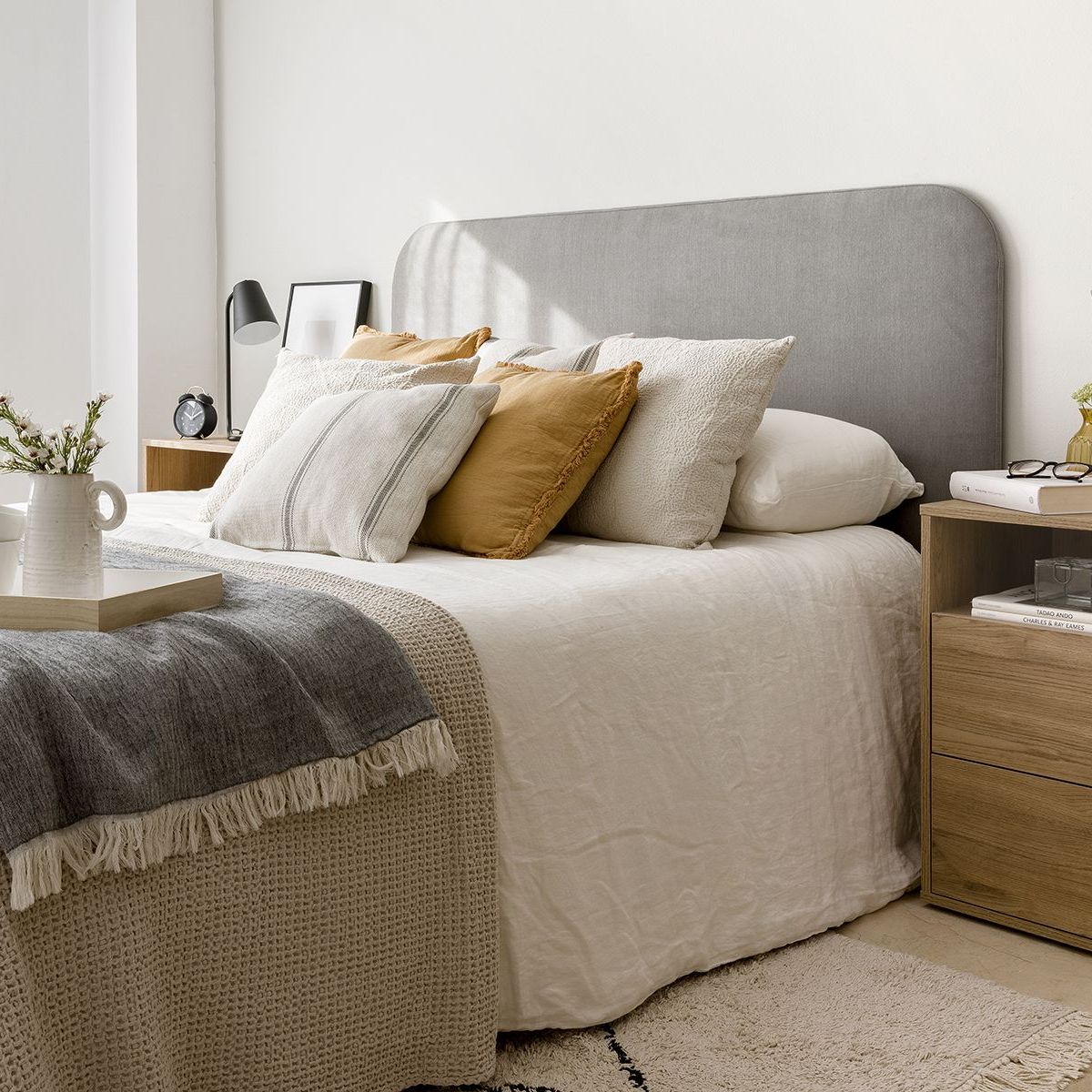 TU MESITA - Veladores Rústicos 2 cajones Joyce color Macadamia TU MESITA