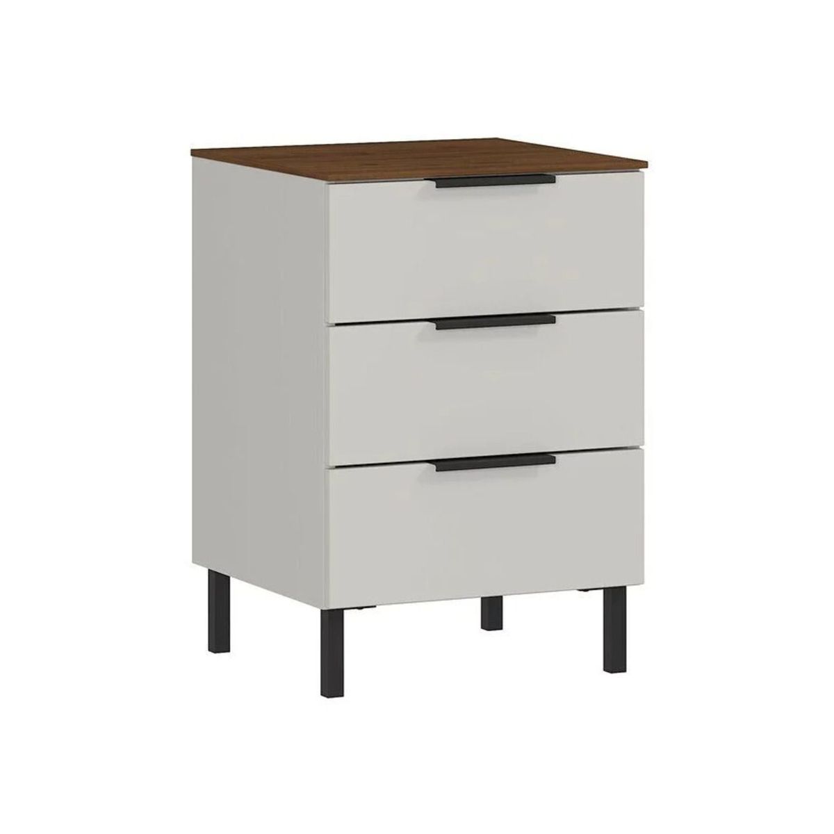 TU MESITA - Velador Mesa de Noche Tracy 3 cajones TU MESITA color Blanco