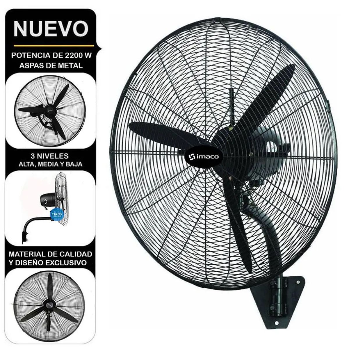 IMACO - Ventilador De Pared Industrial Imaco WF2630 220W