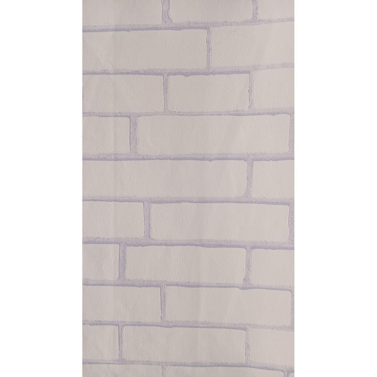 GENERICO - PAPEL TAPIZ BLANCO LADRILLO 0.53 X 10 M PARA PARED