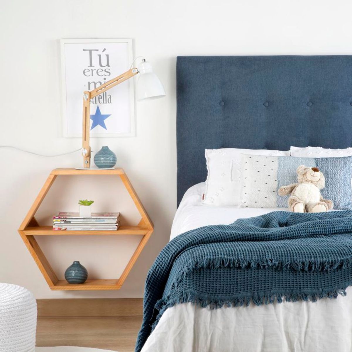 TU MESITA - Velador flotante nordico Sif Hexagonal Duna TU MESITA