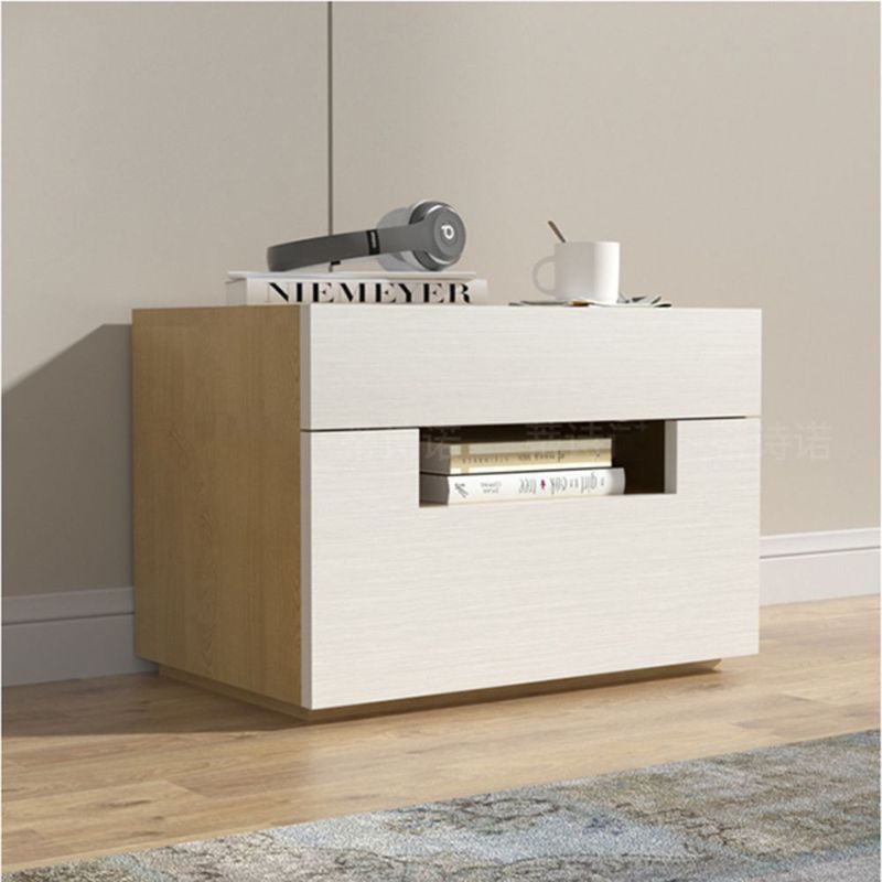 TU MESITA - Velador Contemporáneo Mery 2 Cajones TU MESITA