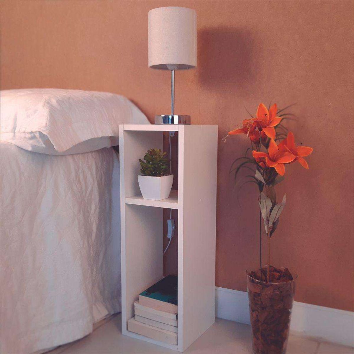 TU MESITA - Velador práctico Pascal color Blanco TU MESITA