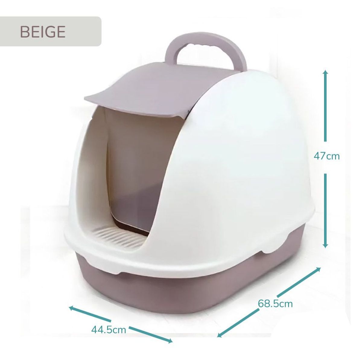 CAT OH - Arenero para Gato cerrado tipo Iglu beige