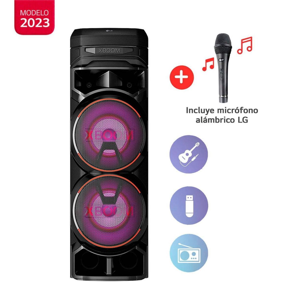LG - Torre de Sonido LG XBOOM con Karaoke Star y Multi Bluetooth RNC9