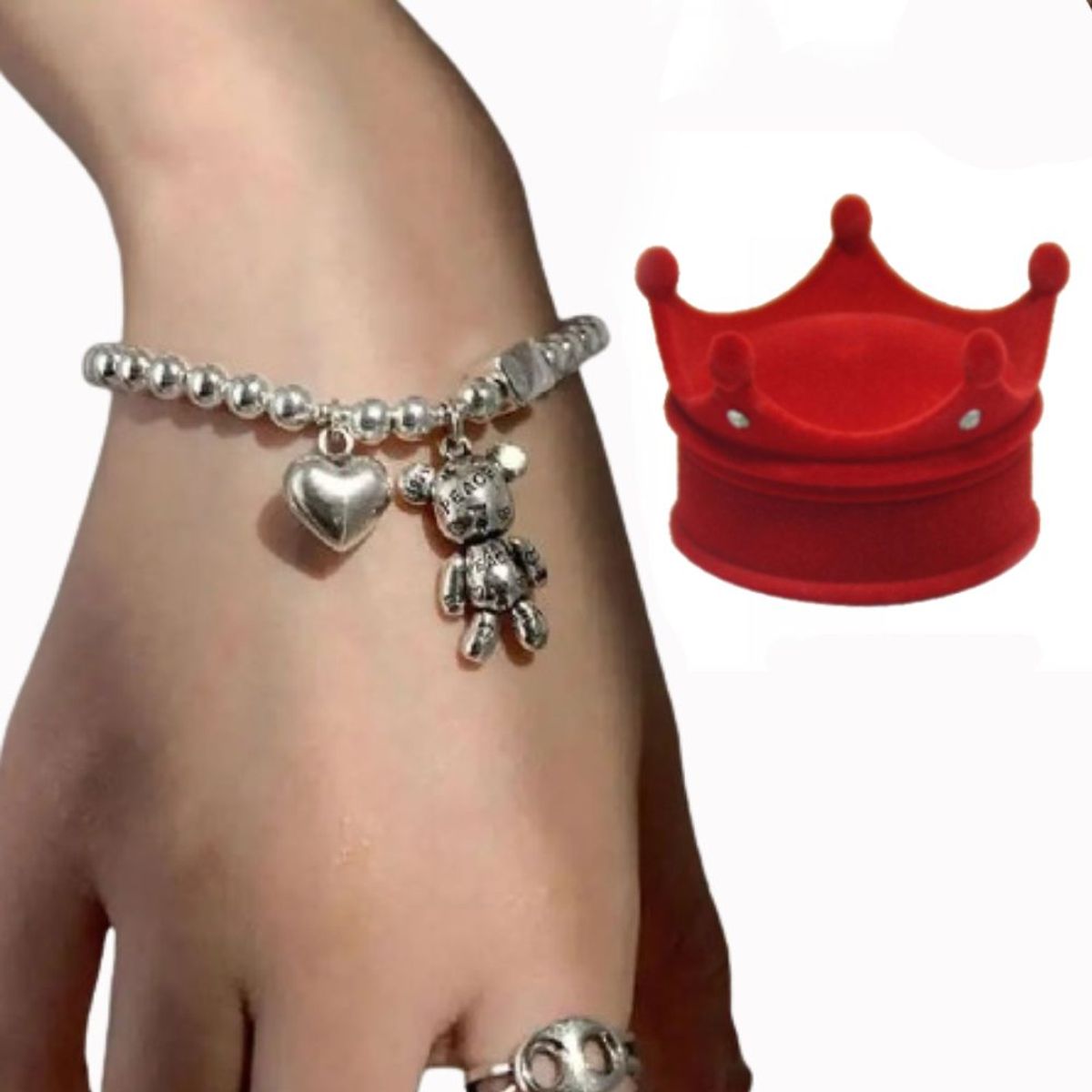 GENERICO - Pulsera de dama de Osito Incluye Estuche