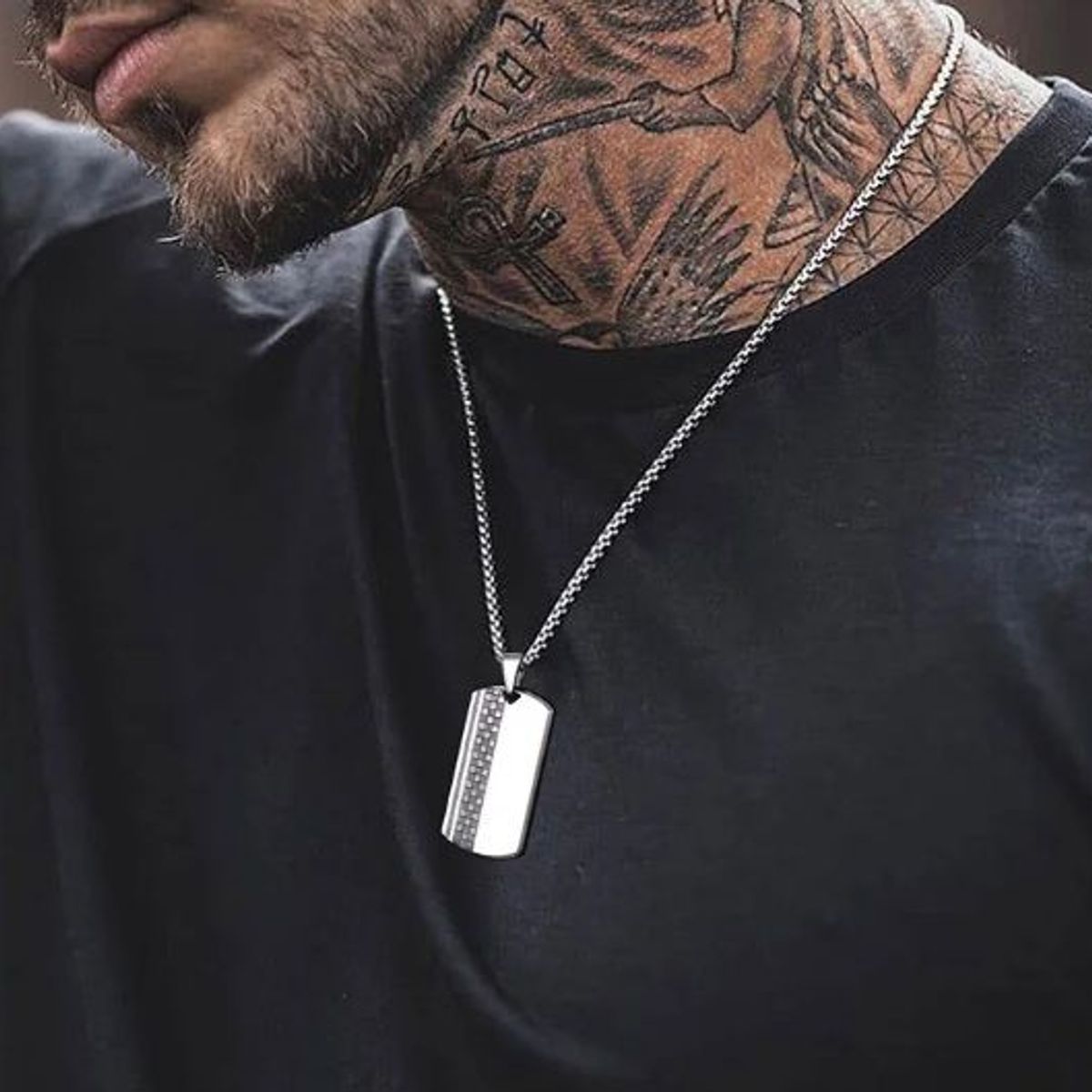 GENERICO - Collar Cadena Patmos de Acero Inoxidable Hombres