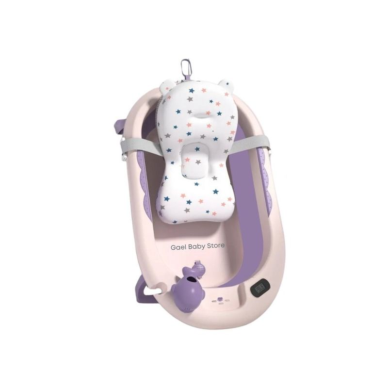 GENERICO - TINA BAÑERA PLEGABLE PARA BEBÉ - COLOR LILA