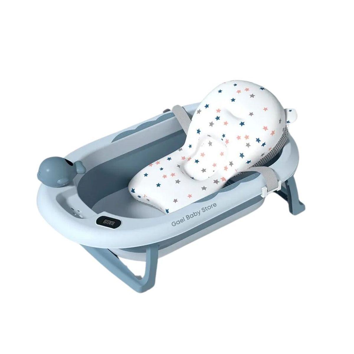 GENERICO - Tina Bañera Plegable Bebé Pack Digital Ergonómico PVC 81cm x 49cm 21. 5cm