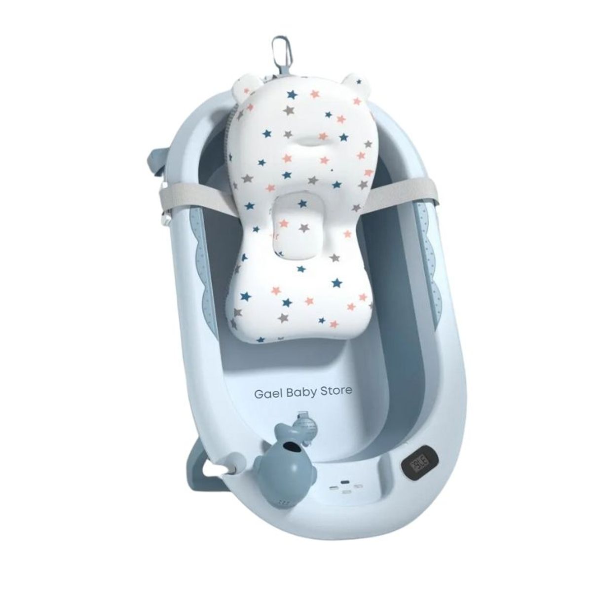 GENERICO - Tina Bañera Plegable Bebé Pack Digital Ergonómico PVC 81cm x 49cm 21. 5cm