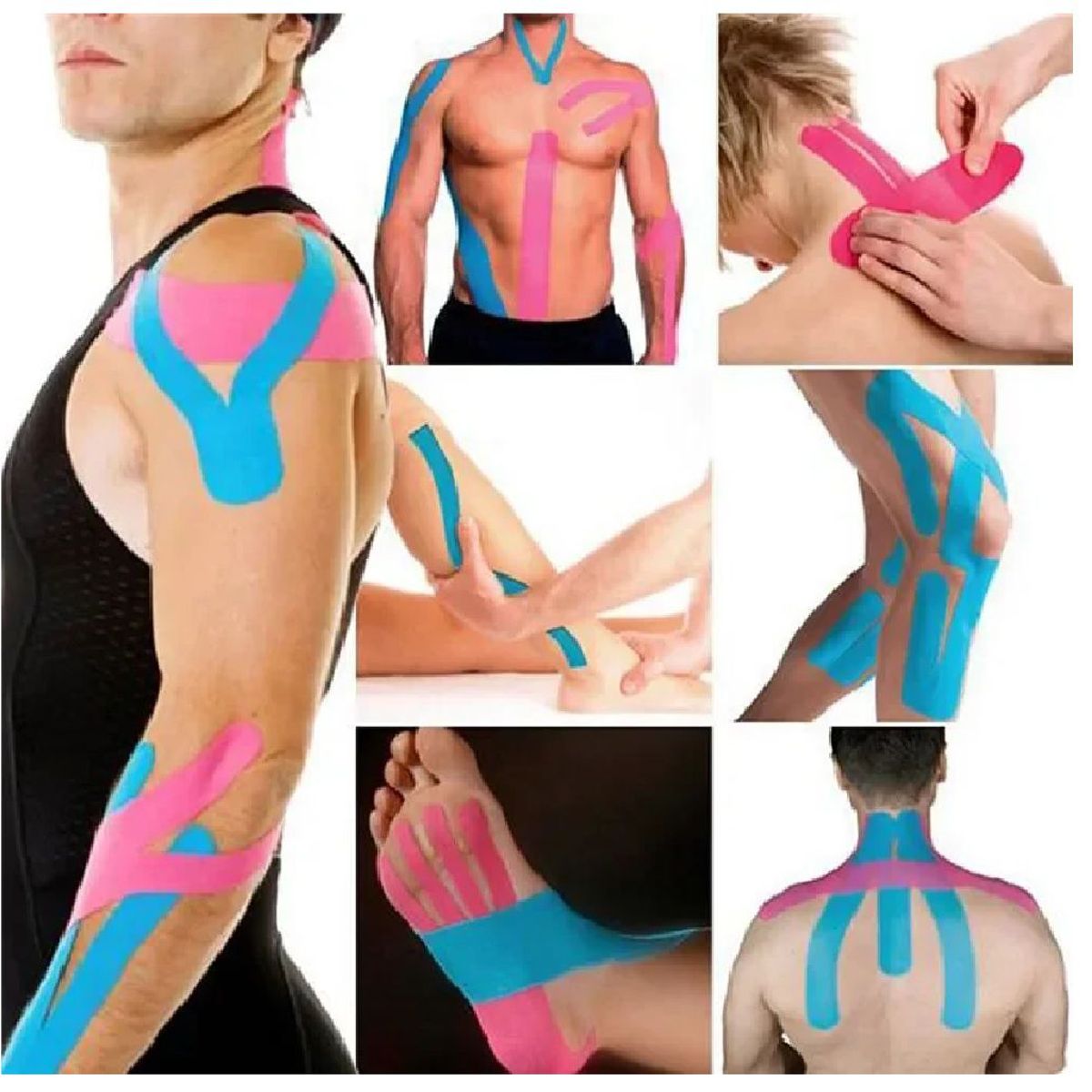 GENERICO - Cinta Kinesiologica Vendaje Neuromuscular Deportivo 5 m x 5cm