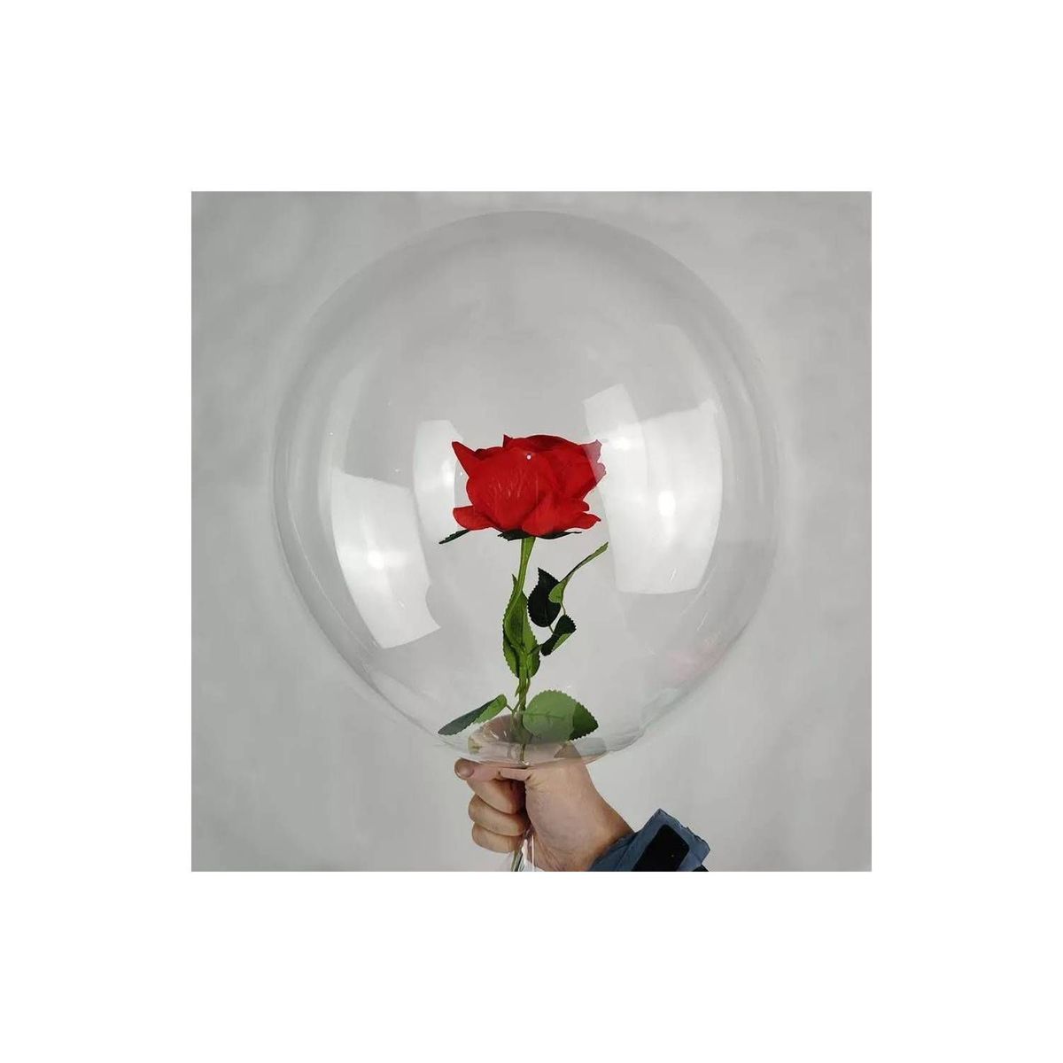 GENERICO - Globo Burbuja Con Rosa Eterna Regalo San Valentin Amor