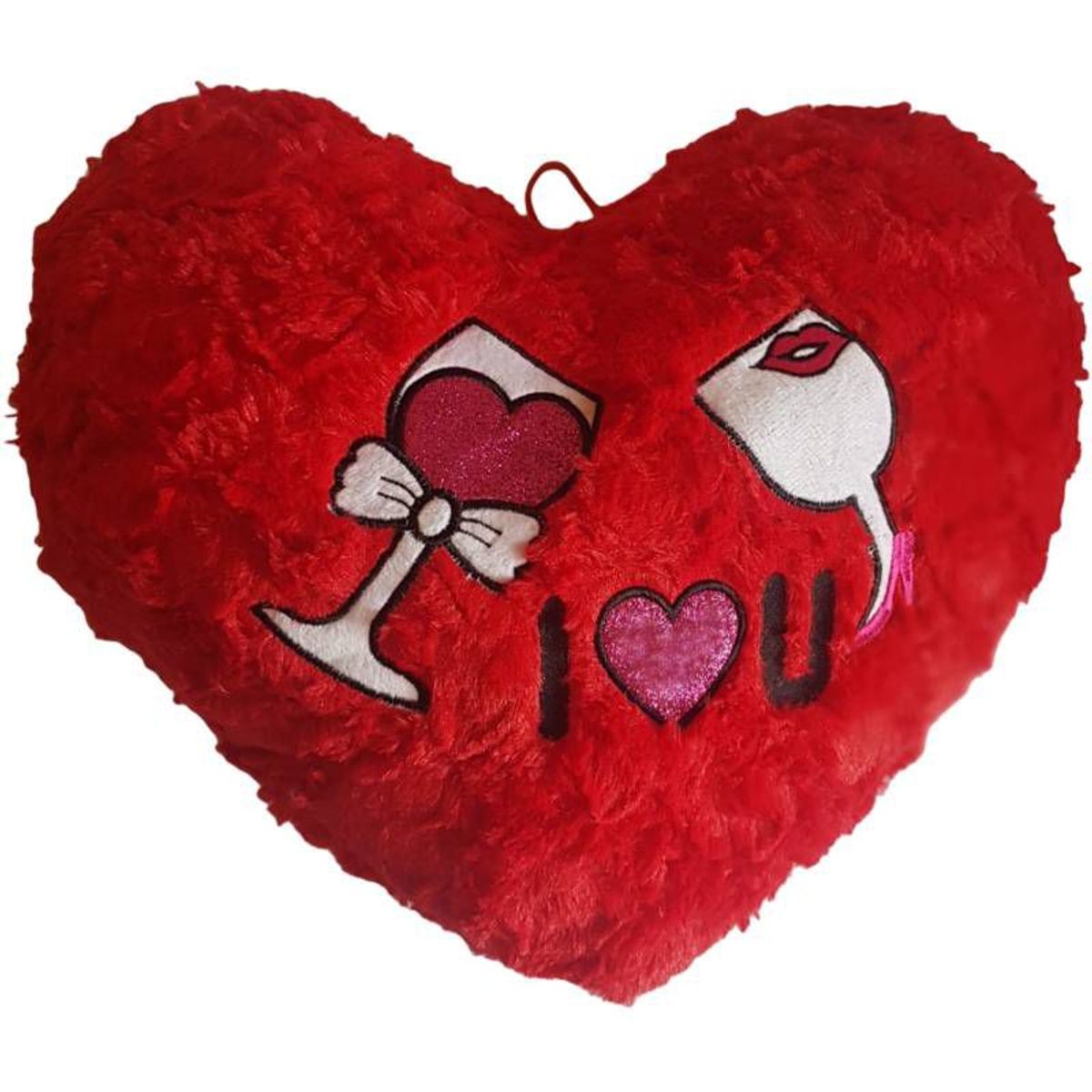 GENERICO - Almohada Cojín rojo de corazón con frases CORAZON