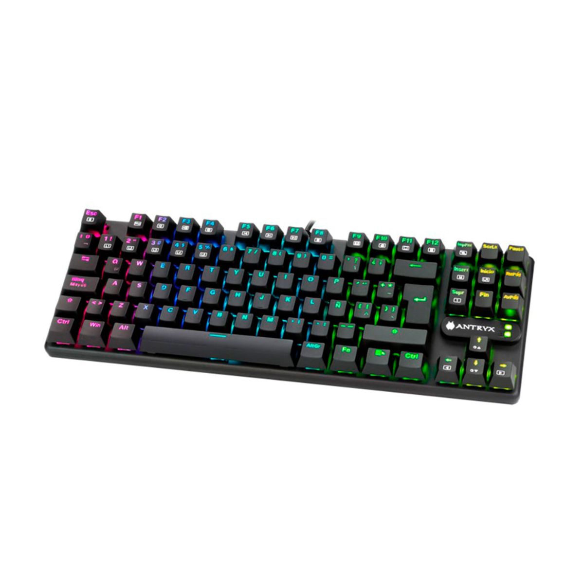 ANTRYX - TECLADO MECANICO GAMING ANTRYX CHROME STORM MK830 PN: AMK-CS830KRE-SP