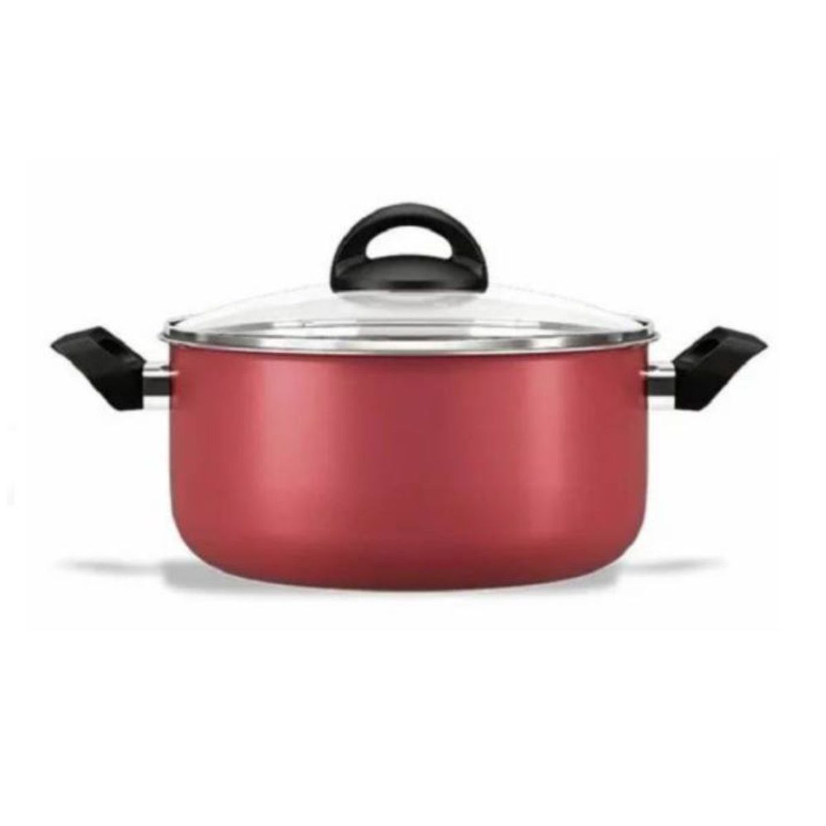 BRINOX - Cacerola Con Tapa 20cm 2.65L Brinox Maple Rojo