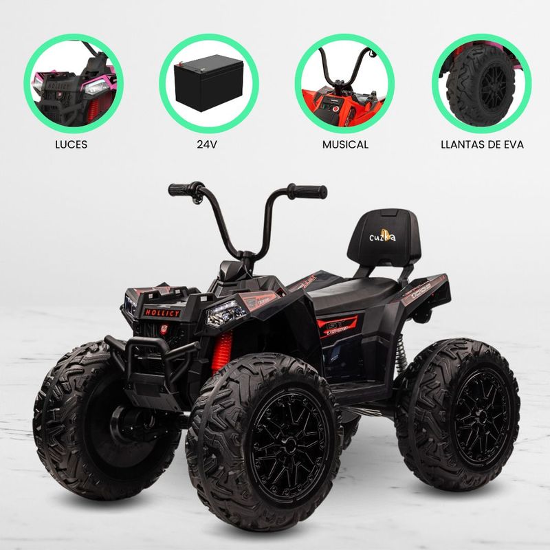 BEAUTIFUL - Cuatrimoto a Batería para Niños «HOLLICY» Black