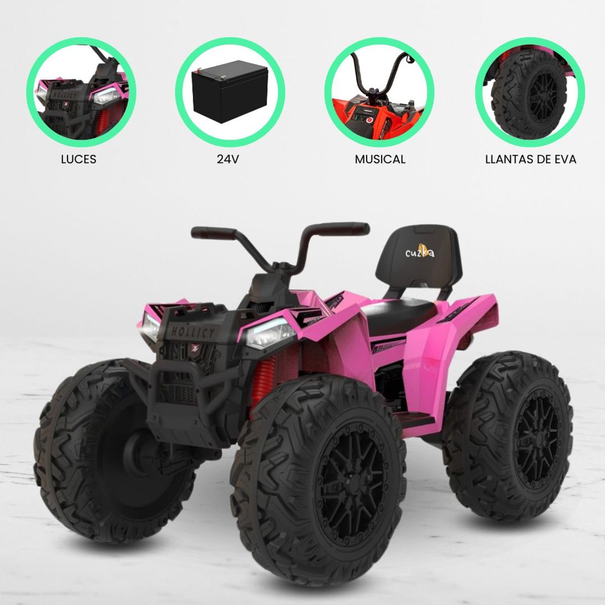 GENERICO - Cuatrimoto a Batería para Niños «HOLLICY» Pink