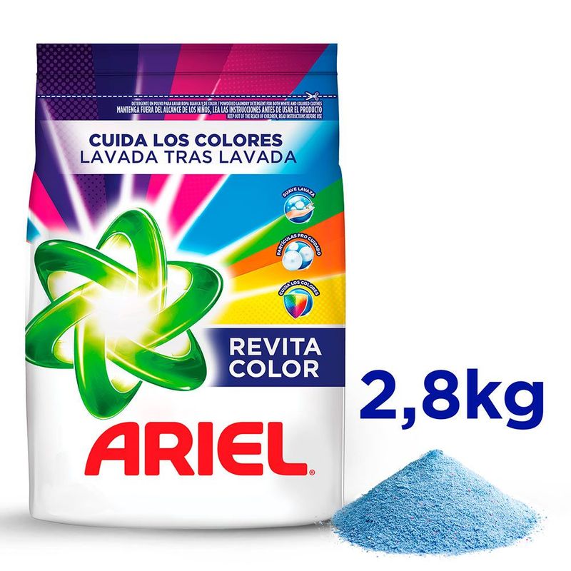 ARIEL - Detergente en Polvo Ariel Revitacolor 2.8kg