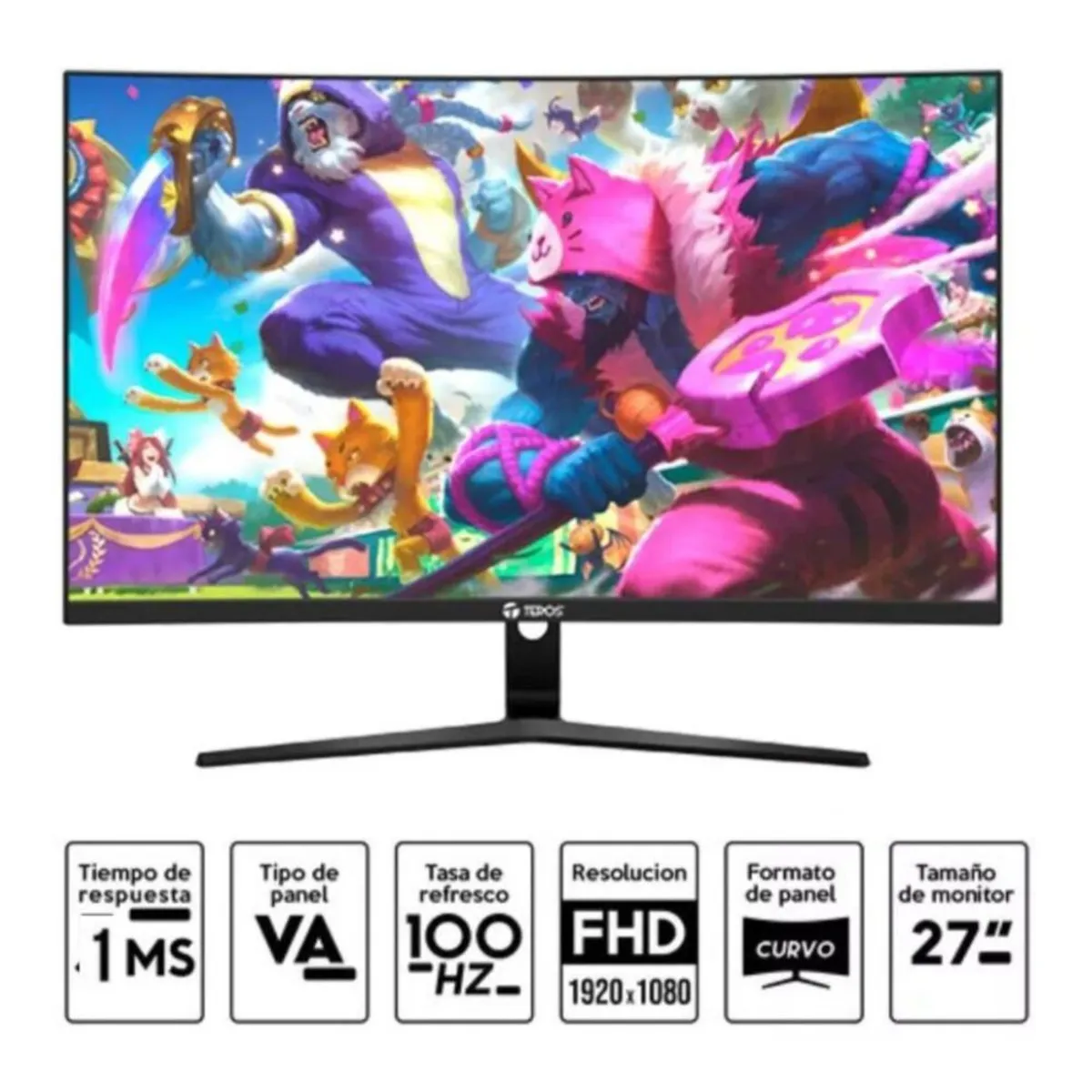 TEROS - Monitor Teros 27" Resolución FHD CURVO  100 Hz