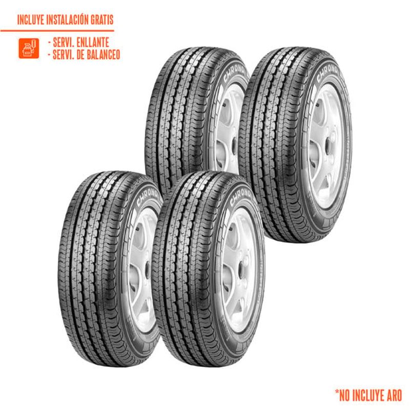 PIRELLI - Pack de 4 Llantas 215/75R16C PIRELLI CHRONO 113R 2255700