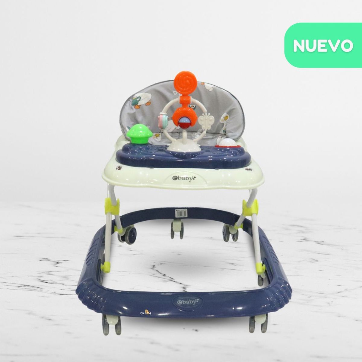 EBABY - Andador con bandeja divertida para Bebés «CRISTAL» Blue