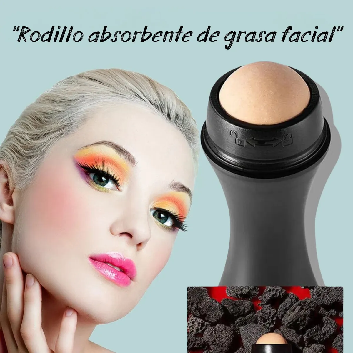 GENERICO - Piedra Volcánica Absorbente de Grasa Facial x1