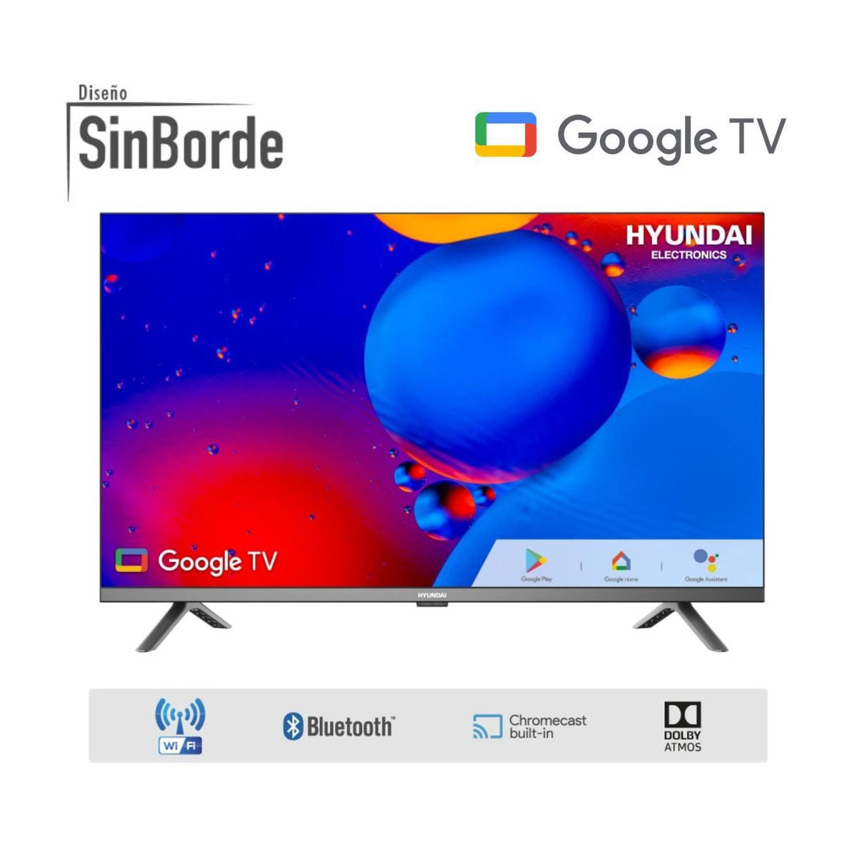 HYUNDAI - Televisor Hyundai LED 32 HD Smart Tv HYLED3254GIM Google TV