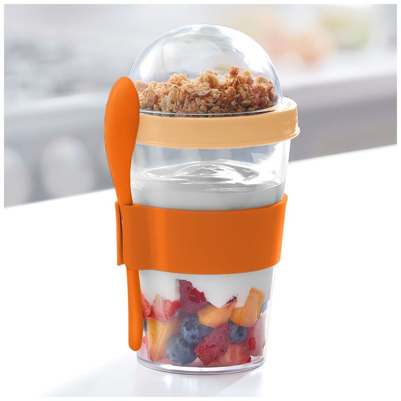 KELLER - Vaso para Ensaladas de Frutas Cereales Naranja GP1