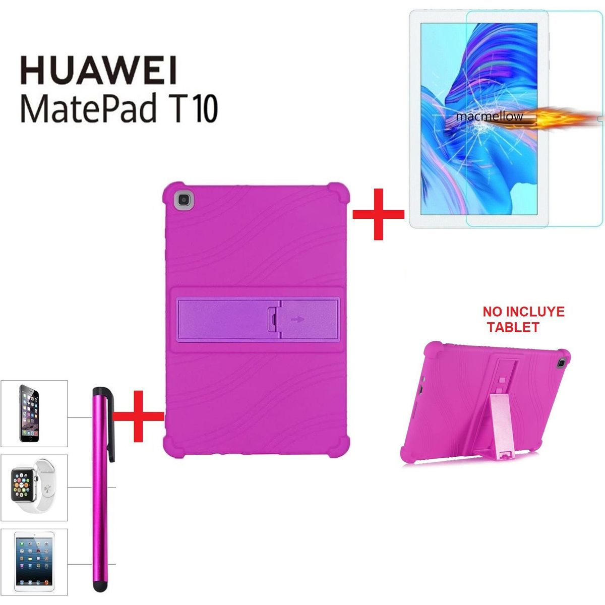 GENERICO - Funda + Mica + Lápiz para Huawei MatePad T 10 9.7" Case AntI Golpes