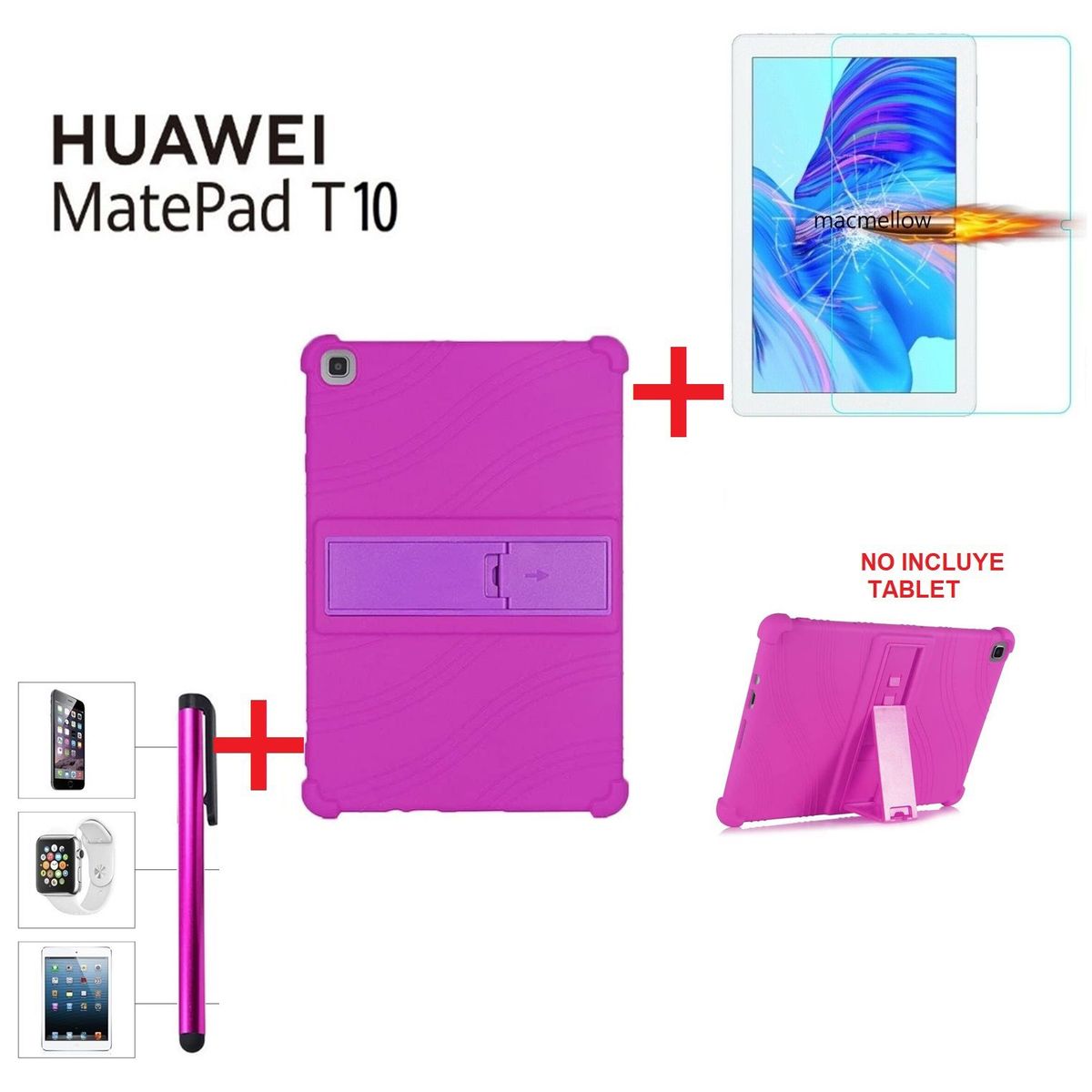GENERICO - Funda + Mica + Lápiz para Huawei MatePad T 10 9.7" Case AntI Golpes
