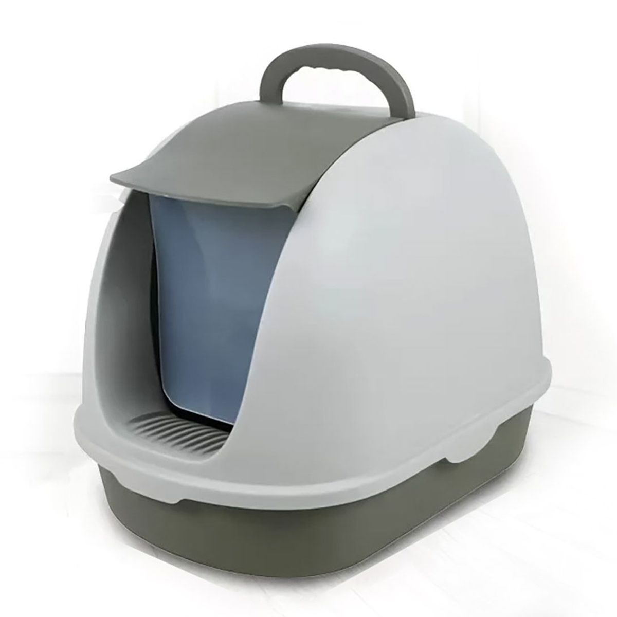 CAT OH - Arenero para Gato cerrado tipo Iglu gris