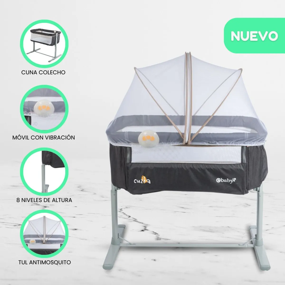 EBABY - Cuna Colecho para Bebes «TAMI» Beige