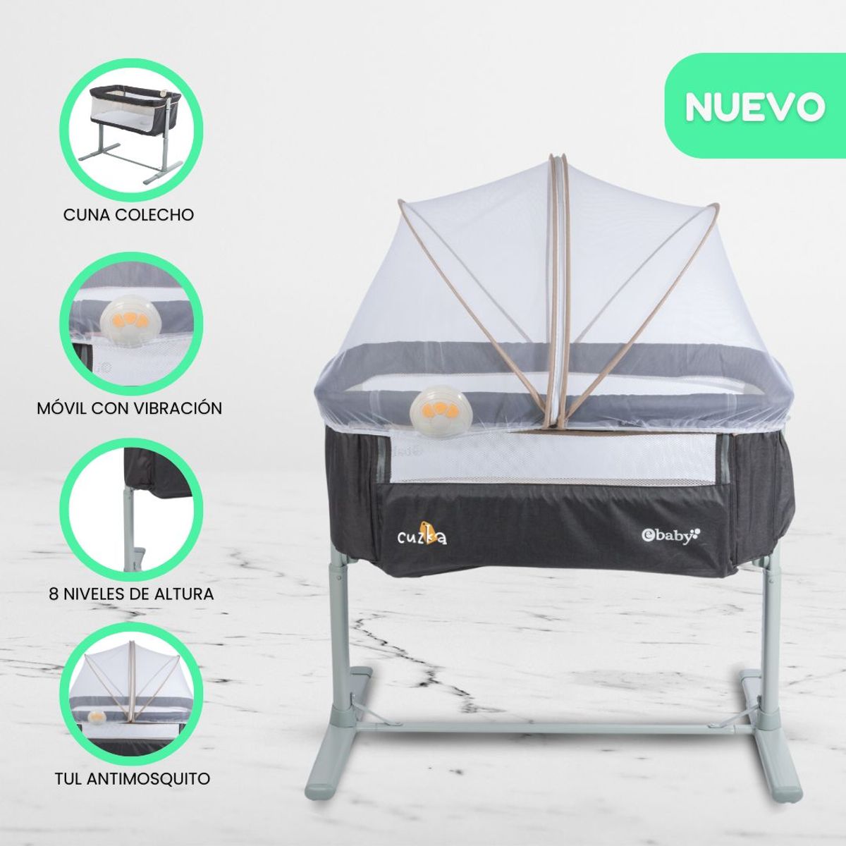 EBABY - Cuna Colecho para Bebes «TAMI» Beige