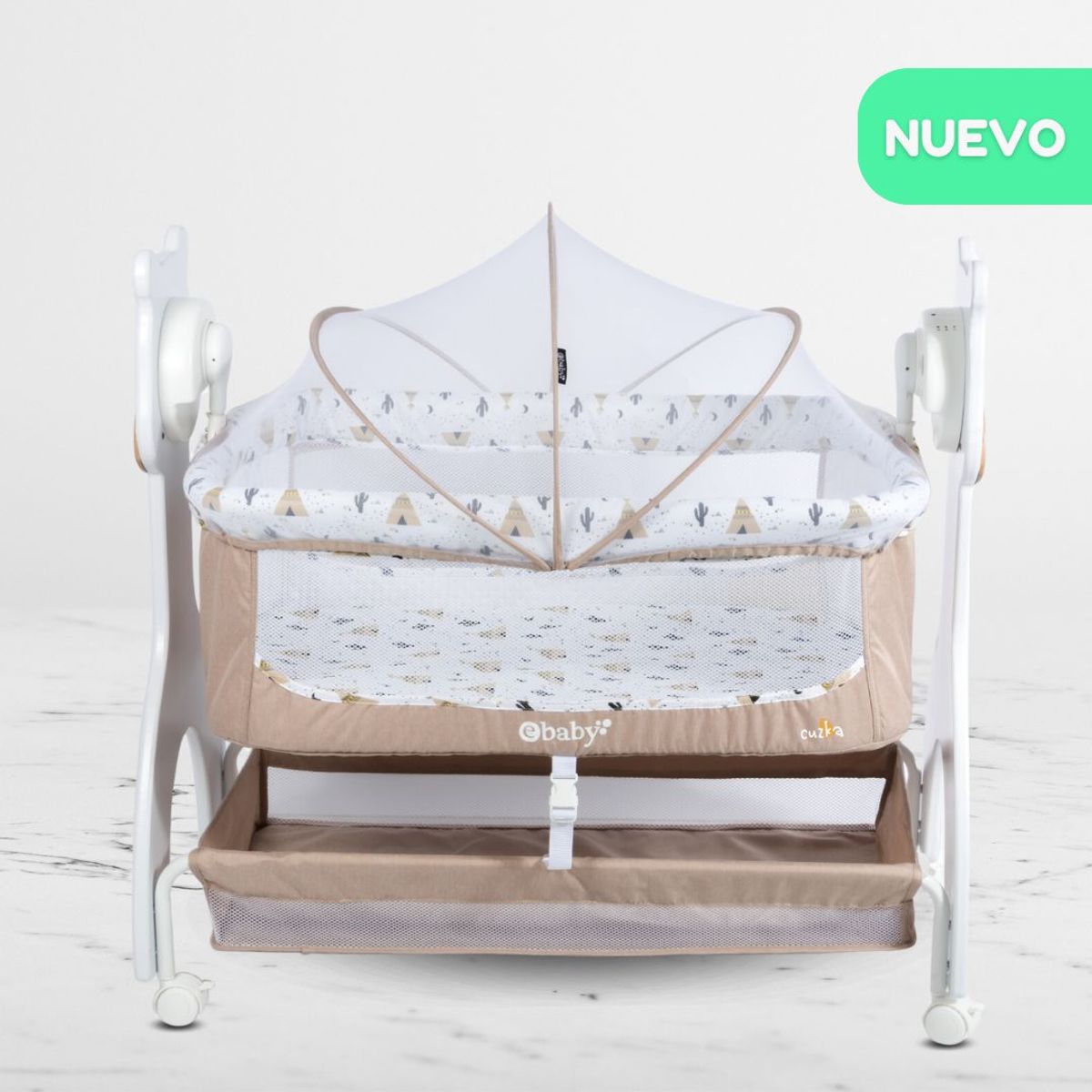 EBABY - Cuna Colecho para Bebe EBABY «AURA» Beige