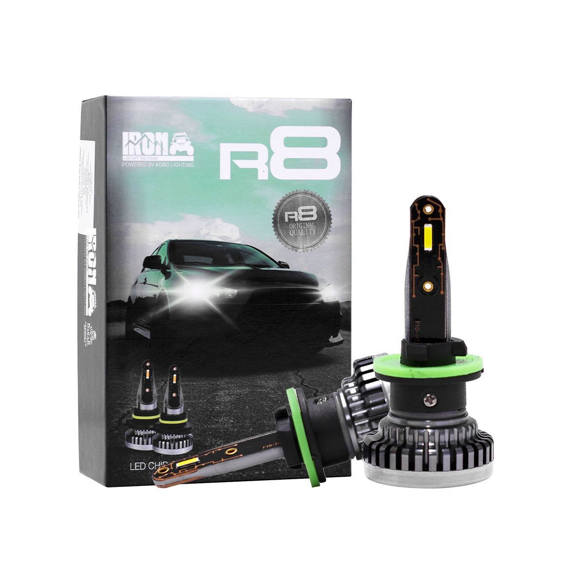GENERICO - Kit Foco Led R8 H27 Iron Super Compacto Sin Cooler Chip CSP